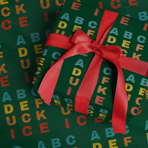 Fck Ice Wrapping Paper Roll Retro Protest Chinga La Migra Subtle FDT TS10 Green Print Your Wear