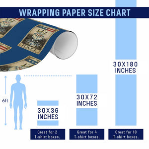 Fck Ice Wrapping Paper Roll Retro Tarot Card FDT Protest Satirical Graphic TS10 Print Your Wear