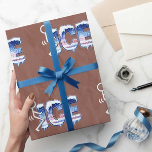 Fck Ice Wrapping Paper Roll Sarcastic Immigration Protest TS10 Mocha Print Your Wear