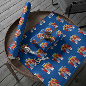 Feminist Bowling Wrapping Paper Roll We Can Do It TS12 Blue Print Your Wear