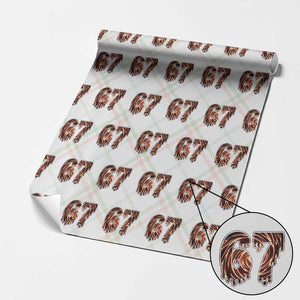 Fire Swirl Effect Printed Wrapping Paper Roll Six Seven Meme TS12 Christmas Plaid Print Your Wear