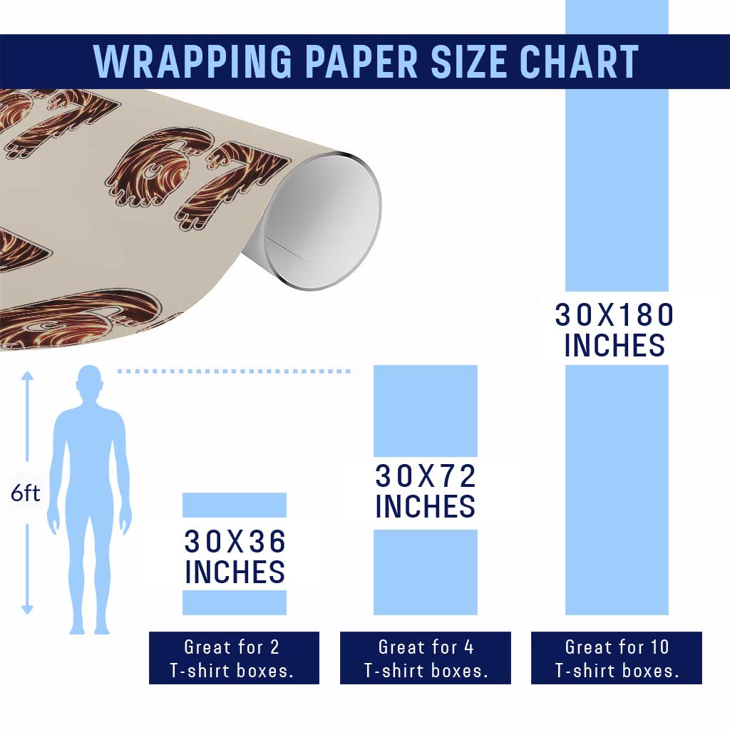 Fire Swirl Effect Printed Wrapping Paper Roll Six Seven Meme TS12 Print Your Wear