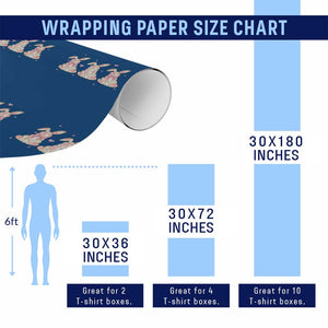 Floral Bunny Easter Wrapping Paper Roll Shabby Chic Rose Pattern TS12 Print Your Wear