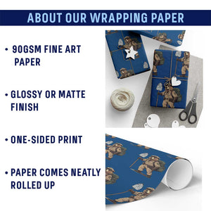 Foxtrot Delta Tango Resist Bear Wrapping Paper Roll TS02 Print Your Wear