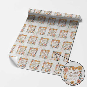 Foxtrots Deltas Tangos Boho Floral Wrapping Paper Roll Funny Offensive TS02 Christmas Plaid Print Your Wear