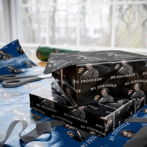 Frederick Douglass Quote Wrapping Paper Roll No Struggle No Progress TS12 Black Print Your Wear