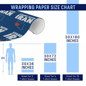 Free Iran Support Iranian MIGA Wrapping Paper Roll TS14 Print Your Wear