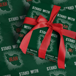 Free Iran Support Wrapping Paper Roll Stand With Iran TS14 Green Print Your Wear
