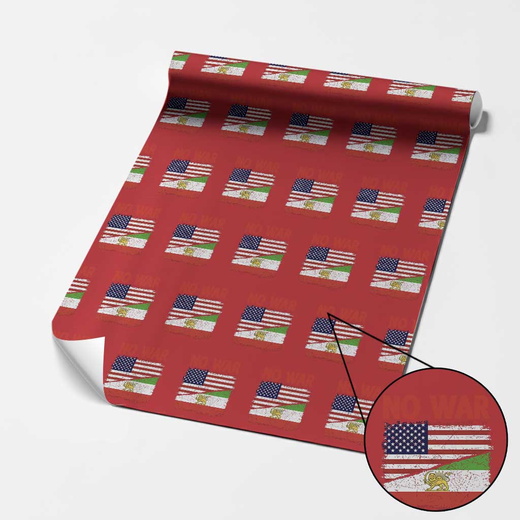Free Iran Wrapping Paper Roll No War Peace American Iran Unity TS14 Red Print Your Wear