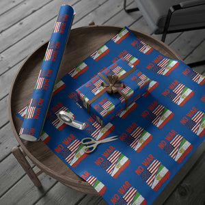 Free Iran Wrapping Paper Roll No War Peace American Iran Unity TS14 Blue Print Your Wear