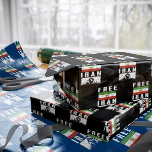 Free Iran Wrapping Paper Roll Support Iranian Freedom TS14 Black Print Your Wear