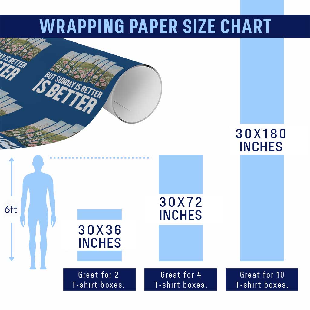 Friday is Good Sunday is Better Wrapping Paper Roll Christian Easter TS14 Print Your Wear