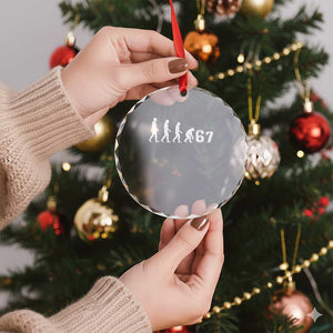 Funny 67 Reverse Evolution Crystal Glass Ornament Sarcastic Six Seven Meme TS02 Print Your Wear
