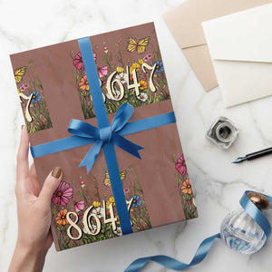 Funny 8647 Subtle Sarcasm Wrapping Paper Roll Floral Boho Style TS02 Mocha Print Your Wear