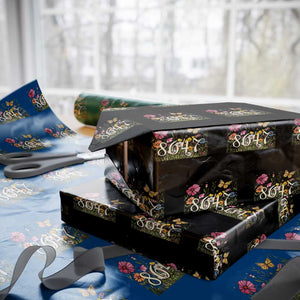 Funny 8647 Subtle Sarcasm Wrapping Paper Roll Floral Boho Style TS02 Black Print Your Wear