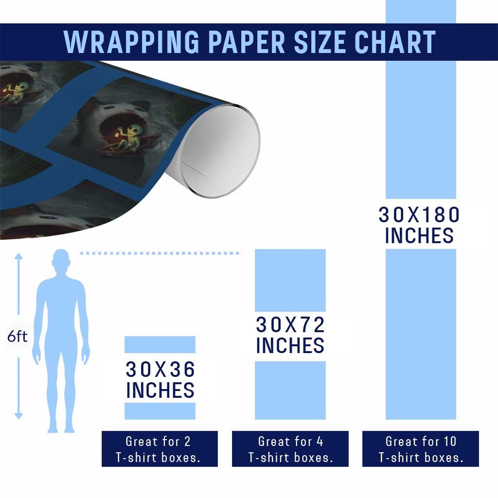 Funny Alien Cat Meme Wrapping Paper Roll Weird Silly TS10 Print Your Wear