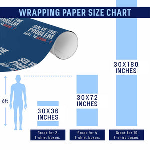 Funny Anti Fascism Protest Wrapping Paper Roll Solve The Problem TS11 Print Your Wear