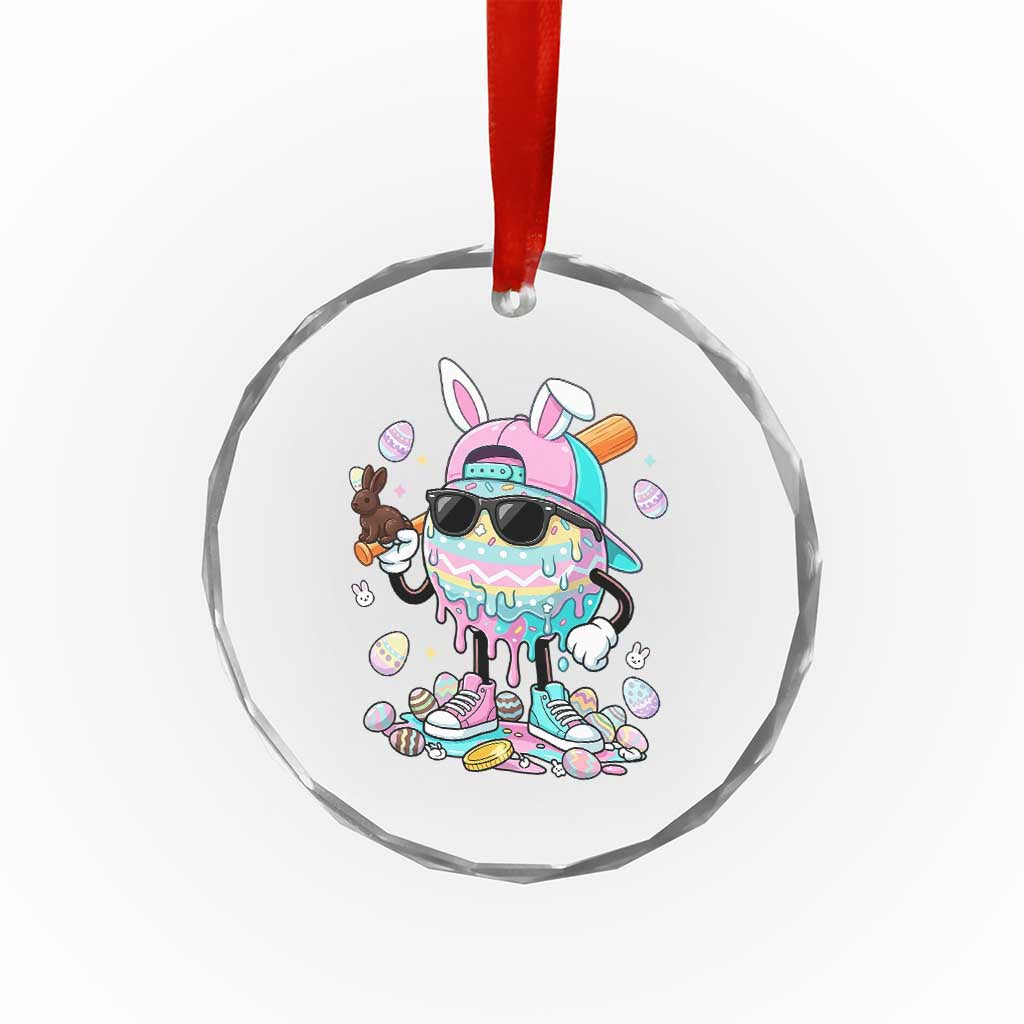 Funny Baseball Easter Crystal Glass Ornament Drip Ice Cream Bunny Easter TS14 Print Your Wear