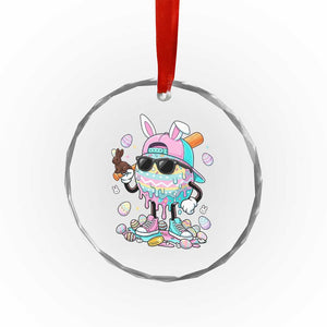 Funny Baseball Easter Crystal Glass Ornament Drip Ice Cream Bunny Easter TS14 Print Your Wear