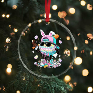 Funny Baseball Easter Crystal Glass Ornament Drip Ice Cream Bunny Easter TS14 Print Your Wear