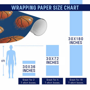Funny Basketball Drip Splash Graphic Wrapping Paper Roll TS11 Print Your Wear