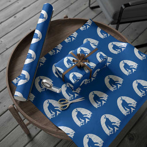 Funny Bigfot Easter Wrapping Paper Roll Sasquatch Rabbit Night Stroll Moon Egg TS14 Blue Print Your Wear