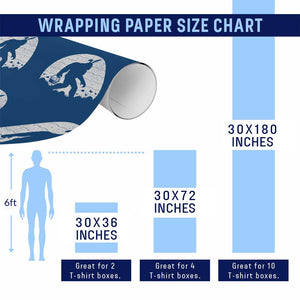 Funny Bigfot Easter Wrapping Paper Roll Sasquatch Rabbit Night Stroll Moon Egg TS14 Print Your Wear