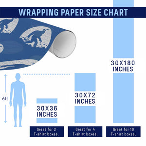 Funny Bigfot Easter Wrapping Paper Roll Sasquatch Rabbit Night Stroll Moon Egg TS14 Print Your Wear