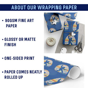 Funny Bigfot Easter Wrapping Paper Roll Sasquatch Rock On Rabbit TS14 Print Your Wear
