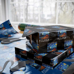 Funny Camping Wrapping Paper Roll Life Is Better At The Campfire TS14 Black Print Your Wear
