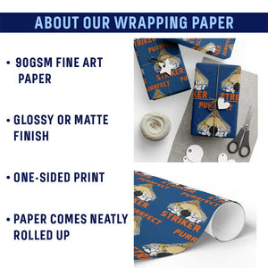Funny Cat Bowling Gift Wrapping Paper Roll Purrfect Striker TS12 Print Your Wear