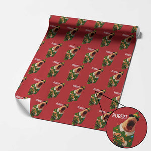 Funny Christmas Marcus The Worm Robert Xmas Elf Wrapping Paper Roll TS11 Red Print Your Wear
