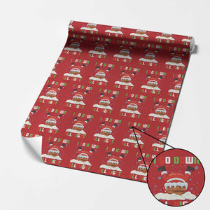 Funny Christmas Wrapping Paper Roll I Go Down All Night TS11 Red Print Your Wear