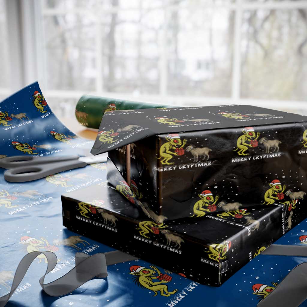 Funny Chupacabra Wrapping Paper Roll Merry Cryptmas Xmas Gift TS12 Black Print Your Wear