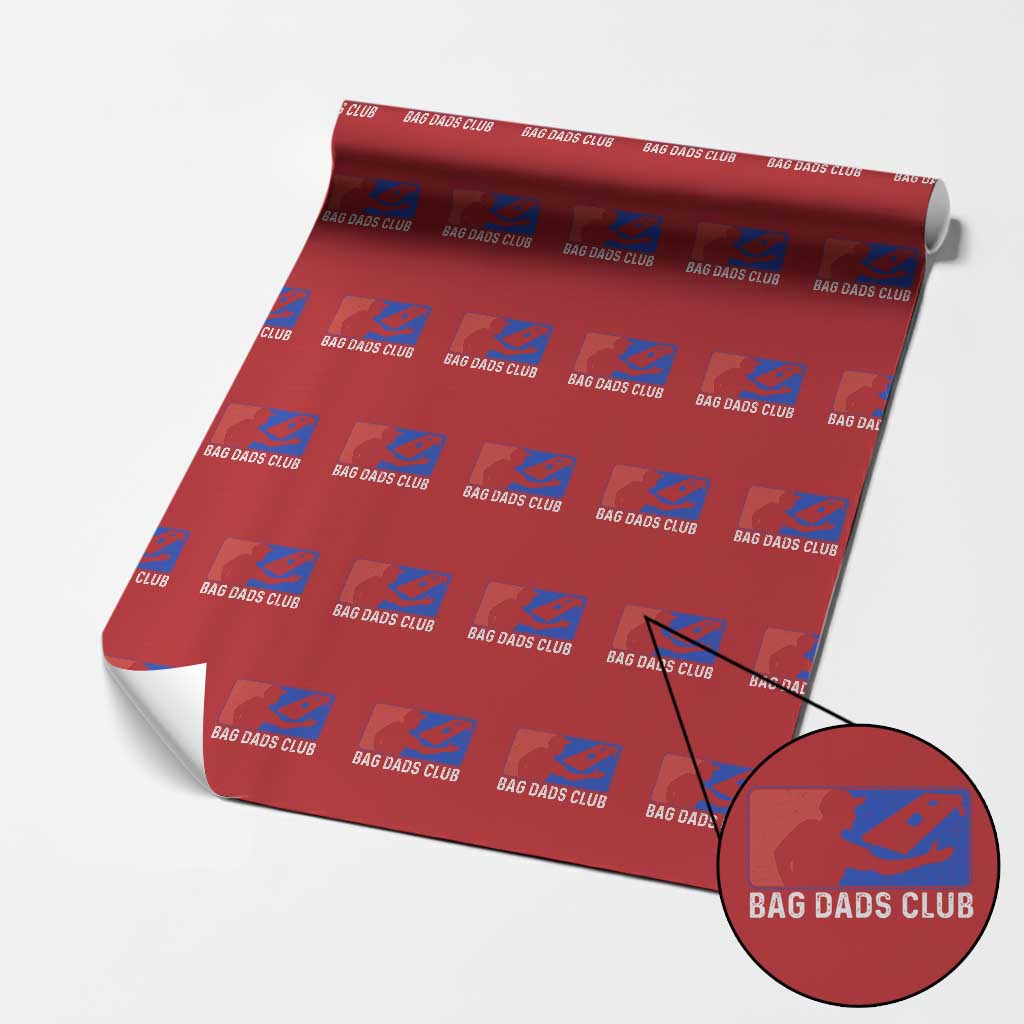 Funny Cornhole Bag Dads Club Wrapping Paper Roll TS10 Red Print Your Wear