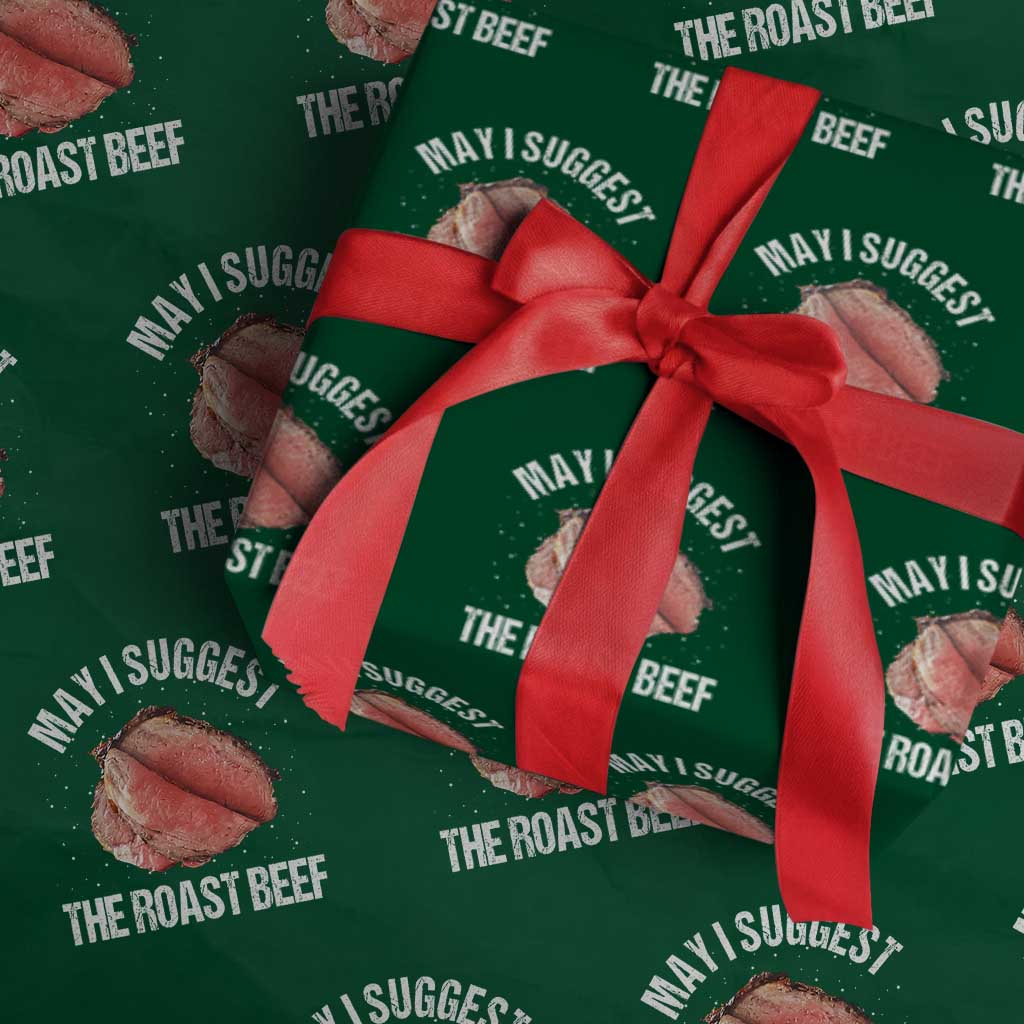 Funny Dank Meme Wrapping Paper Roll May I Suggest The Roast Beef TS10 Green Print Your Wear