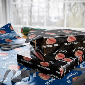 Funny Dank Meme Wrapping Paper Roll May I Suggest The Roast Beef TS10 Black Print Your Wear