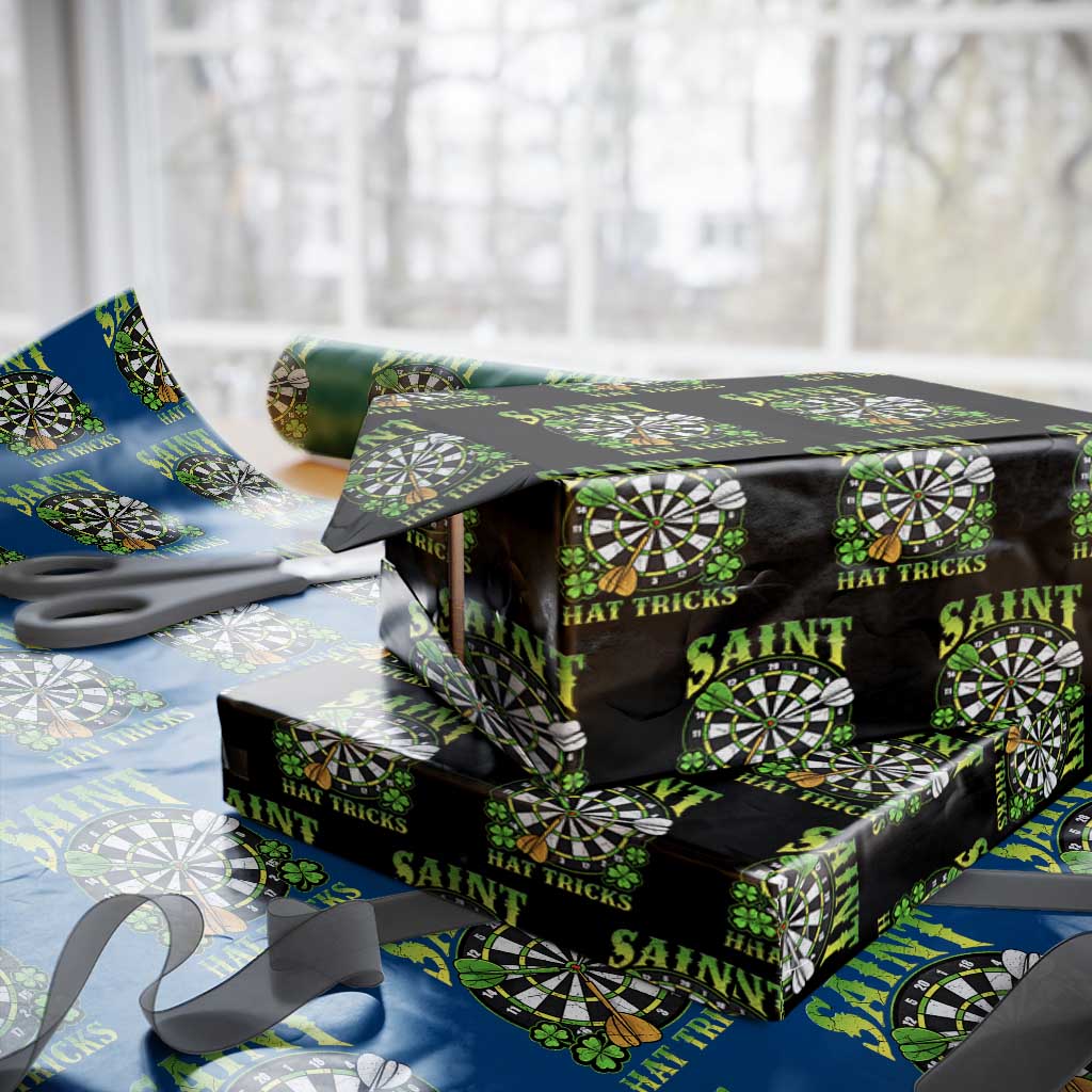 Funny Darts St Patricks Day Gift Wrapping Paper Roll Saint Hat Tricks TS12 Black Print Your Wear