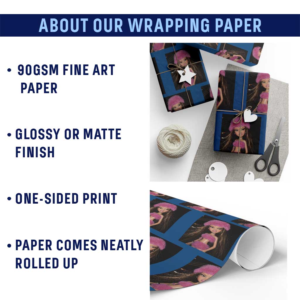 Funny Disgusting Doll Face Meme Wrapping Paper Roll Expression Hilarious Sarcastic TS10 Print Your Wear