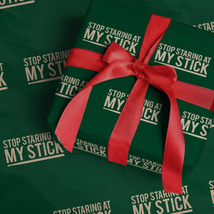 Funny Drumming Wrapping Paper Roll Stop Staring At My Stick Drummer TS10 Green Print Your Wear