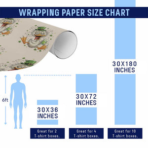 Funny Drunk Irish Duck Wrapping Paper Roll St Patricks Day Gift TS12 Print Your Wear