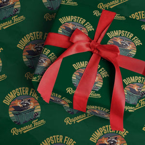 Funny Dumpster Fire Response Team Wrapping Paper Roll Work Humor TS11 Green Print Your Wear