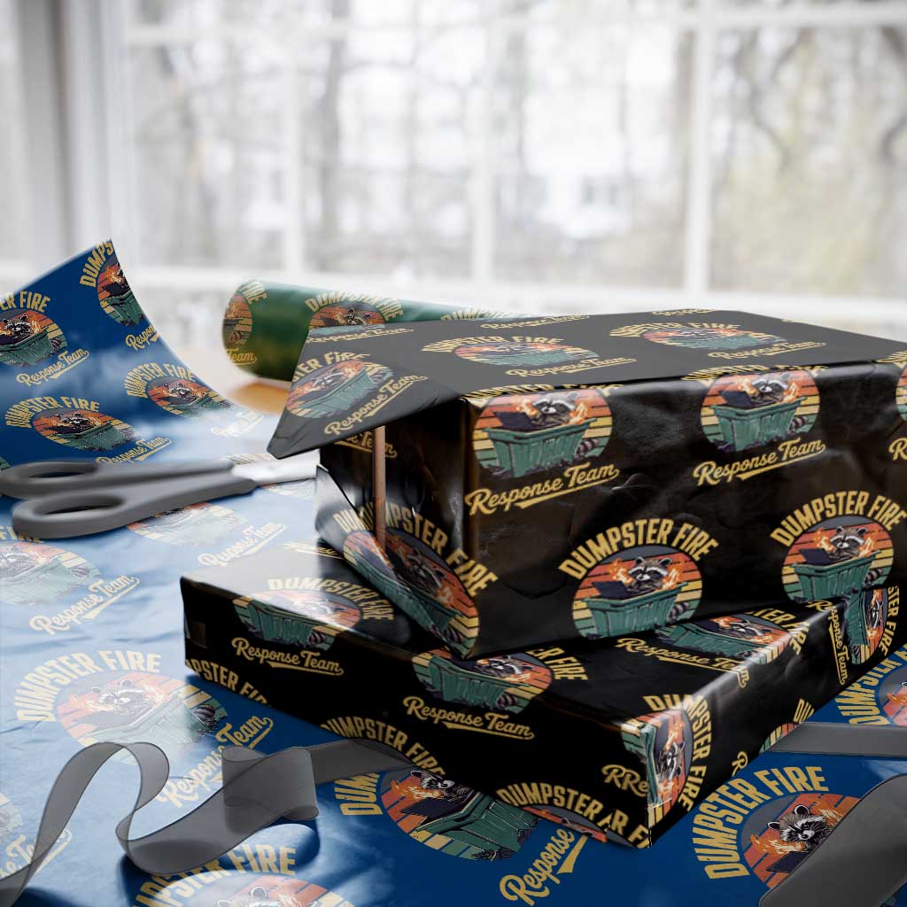 Funny Dumpster Fire Response Team Wrapping Paper Roll Work Humor TS11 Black Print Your Wear