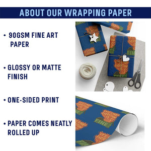Funny Dumpster Fire Wrapping Paper Roll Its Fine Everything Is Fine Chaos TS11 Print Your Wear