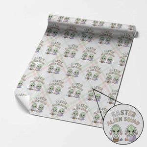 Funny Easter Alien Squad Bunny Ears Gift Wrapping Paper Roll TS12 Christmas Plaid Print Your Wear