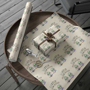 Funny Easter Alien Squad Bunny Ears Gift Wrapping Paper Roll TS12 Beige Print Your Wear