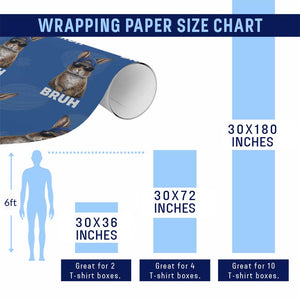 Funny Easter Bruh Bunny Sunglasses Meme Wrapping Paper Roll TS11 Print Your Wear