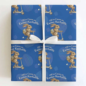 Funny Easter Bunny Wrapping Paper Roll Off To The Cause an Easter Kerfuffle TS14 Royal Blue Print Your Wear