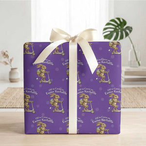 Funny Easter Bunny Wrapping Paper Roll Off To The Cause an Easter Kerfuffle TS14 Purple Print Your Wear