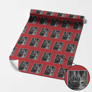 Funny Easter Bunny Selfie Wrapping Paper Roll Bigfoot Jersey Devil Chupacabra Egg Hunt TS12 Red Print Your Wear
